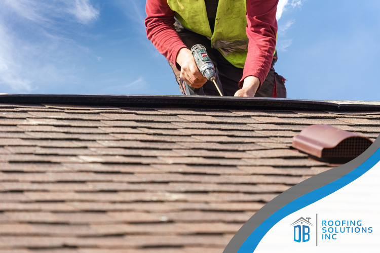 Experienced roofing contractor at work during a Meadow Vista late summer inspection.