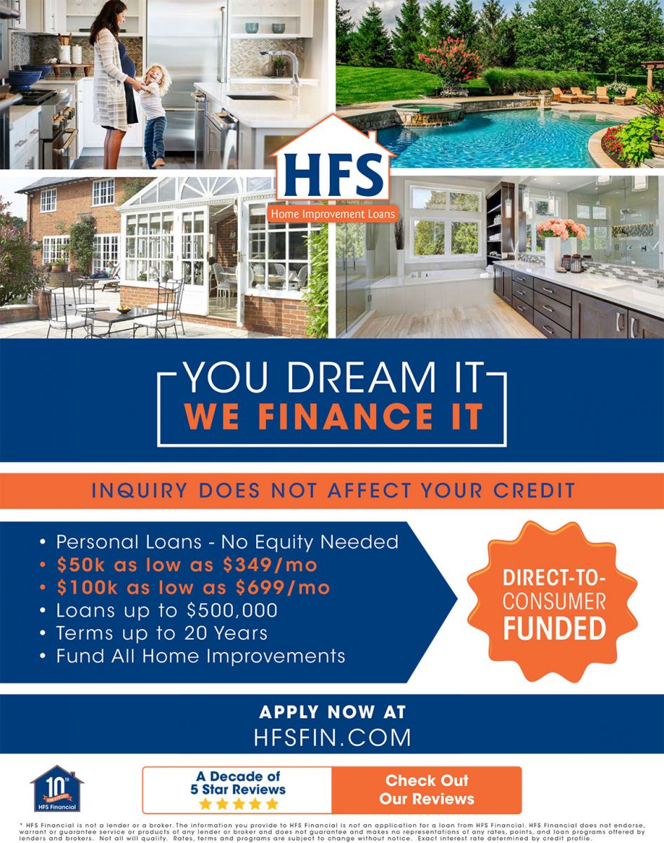 Image of HFS Financial Home Improvement Flier - Click here to get financing through HFS